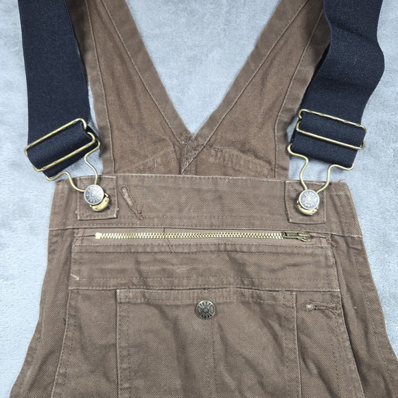 Berne Canvas Overalls Bibs Men 30x30 Dark Brown Unlined Actual 30×28 - Picture 9 of 11
